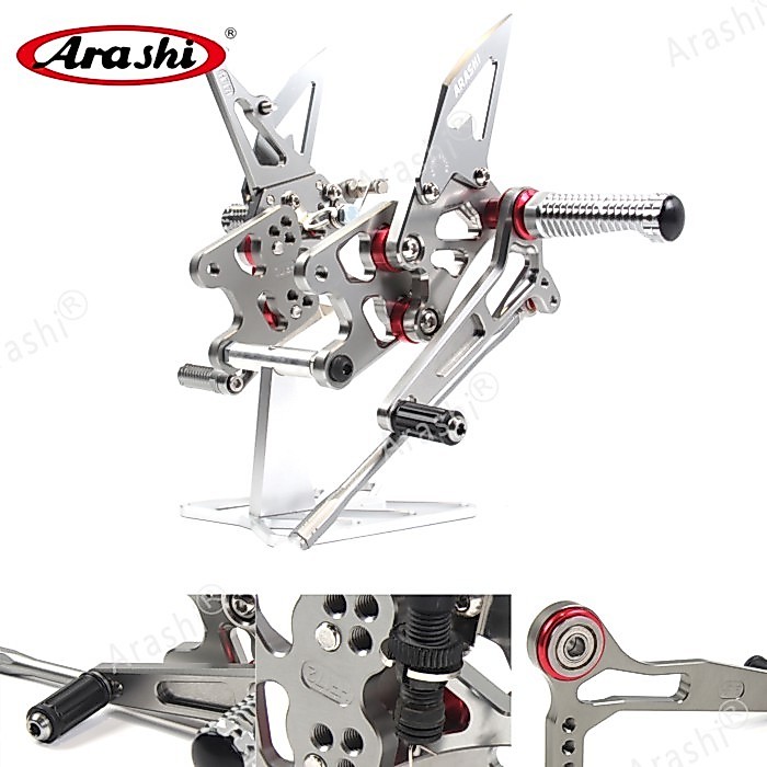 Arashi For SUZUKI GSXR1000 Rearset GSXR 1000 K7 K8 Rider Adjustable Footrests Foot Pegs GSX-R 1000
