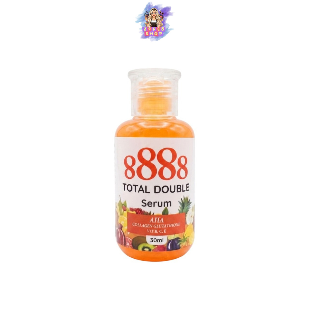 8888 Total Double Serum AHA Collagen Glutathione Vit B , C , E 30 ml เซรั่มเปิดผิวขาว x10