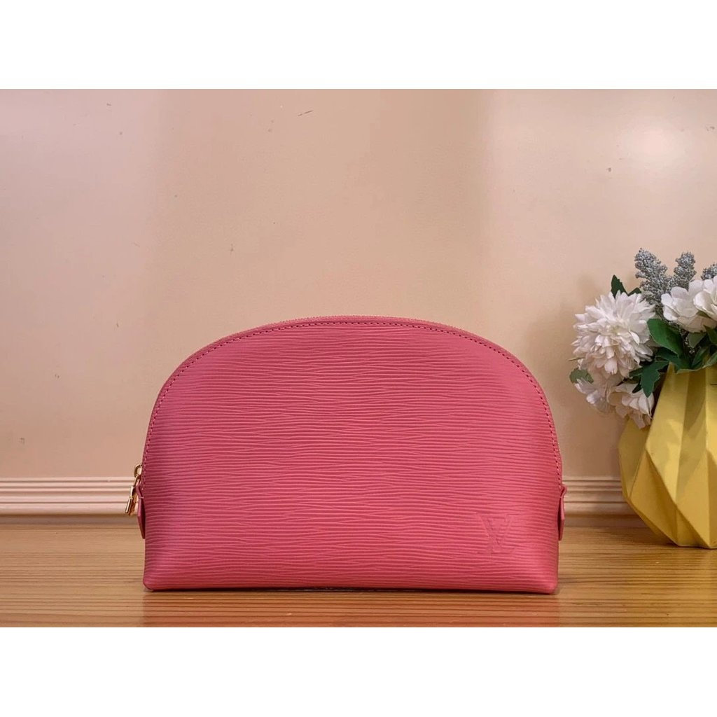 Top [POCHETTECOSMÉ TIQUE Medium Cosmetic Bag] m15201 Maroon m15197 Red m15198 สีชมพู/รุ่นระลอกน้ํา P