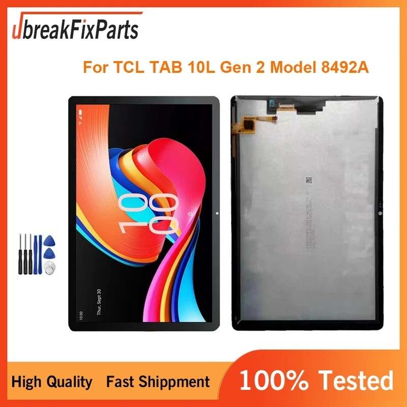 สําหรับ TCL Tab 10L Gen 2 8492A 8492 10.1 แท็บเล็ตจอแสดงผล LCD หน้าจอสัมผัสแผงเซนเซอร์ Digitizer Gla