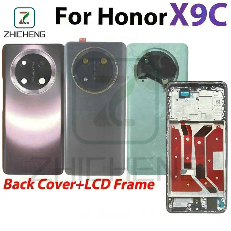 สําหรับ Honor X9C BRP-NXFor Honor X9C BRP-NX1 แบตเตอรี่ปกหลังชุดกรอบกลางปุ่มเลนส์กล้องกรอบ LCD กรอบด