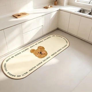 COD พรมปูพื้น ขนาดใหญ่ 40x120CM ดูดซับน้ำได้ดี กันลื่น แห้งเร็ว รูปแบบการ์ตูนน่ารักสุด ๆ