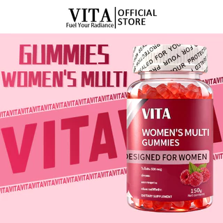 VITA เพศหญิงวิตามินรวมกัมมี่ คอลลาเจน อาหารเสริม ฮอร์โมนเพศหญิง Women's Multivitamin Gummy Dietary Supplement 60Gummies