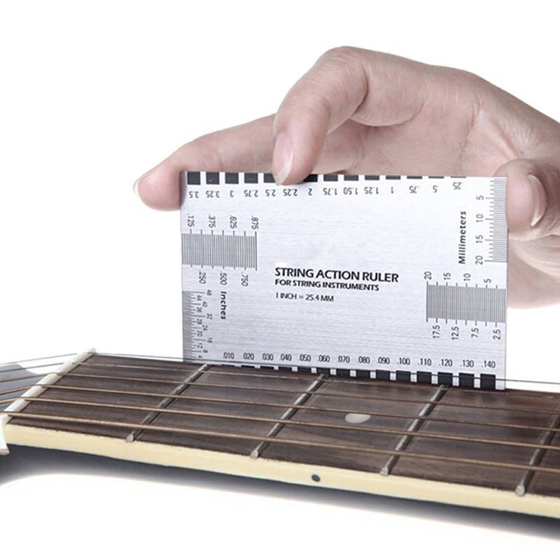 ETTH Steel String Action Gauge ไม้บรรทัดท่องเที่ยว Setup วัด Luthier สําหรับกีตาร์เบส .