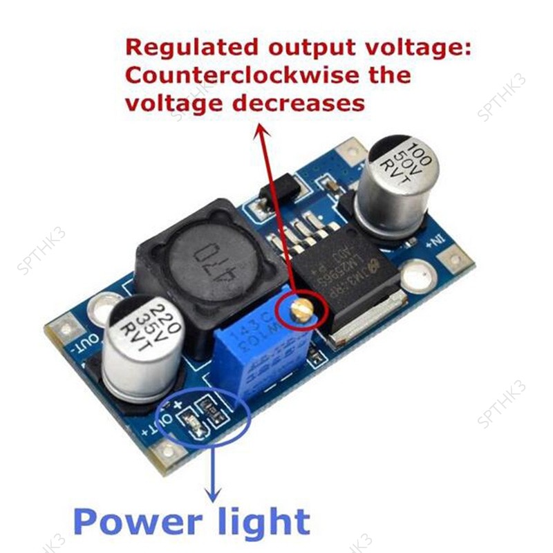 DC-DC Step-Down โมดูล 3A ปรับแรงดันไฟฟ้า 24V 12V 5V 3V Step-Down โมดูล THK3