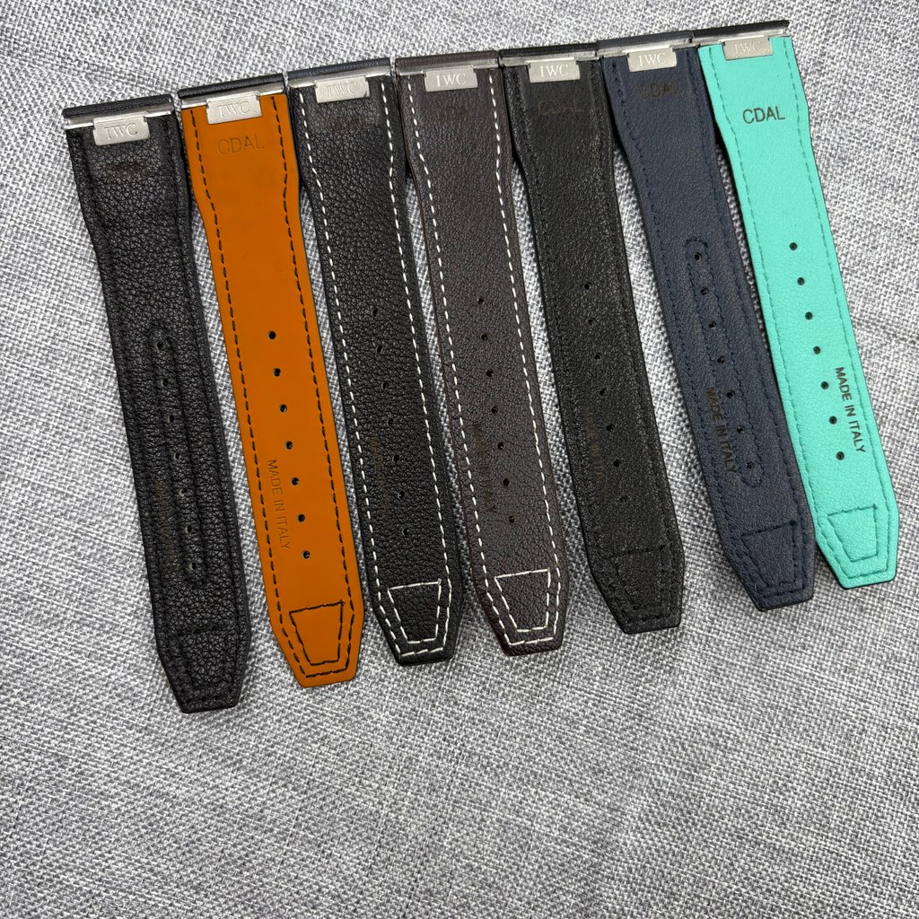 Wc IWC Pilot Mark Quick Release Strap หนังวัวแท้ Mark 2018 Little Prince Horse Oil สายนาฬิกาสีเขียวช