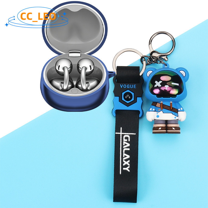 Suitable for Huawei FreeClip 2 S Case Silicone Soft Case Cute Bulldog Keychain Pendant Compatible with FreeClip 2s Shockproof Shell Protective Sleeve