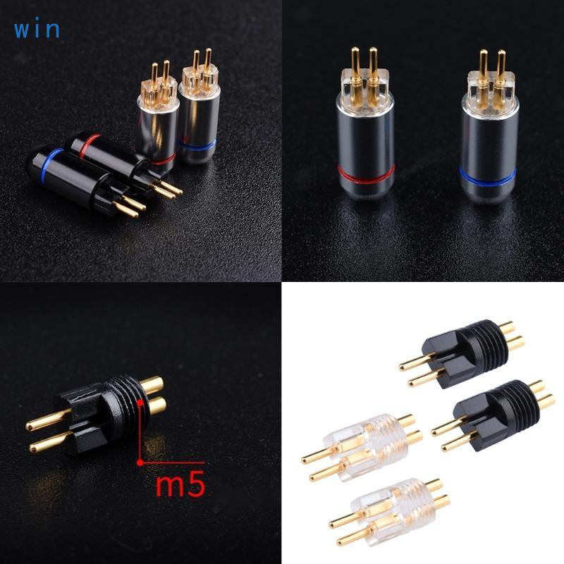 Win 10 ชิ้น Versatility 0 78 มม.2Pin Terminal Plugs 2Pin การเชื่อมต่อสําหรับอัพเกรด DIY หูฟังเส้นหูฟ