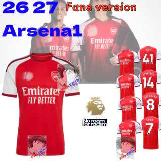 26 27 fans style ARSENA SOCCER JERSEY saka rice odegaard เสื้อฟุตบอลอาร์เซนอล ของ ซาก้า, ไรซ์ และ โอเดการ์ด