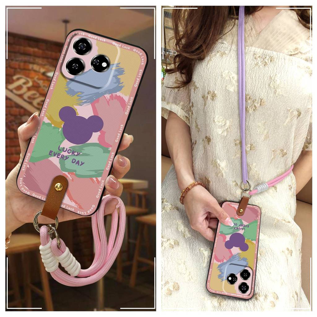 เคสนิ่ม เคสโทรศัพท์น่ารักสําหรับ ZTE Blade V60 4G/Axon60 4G การออกแบบแฟชั่นแนวทแยงซิลิโคน Dirt-proof
