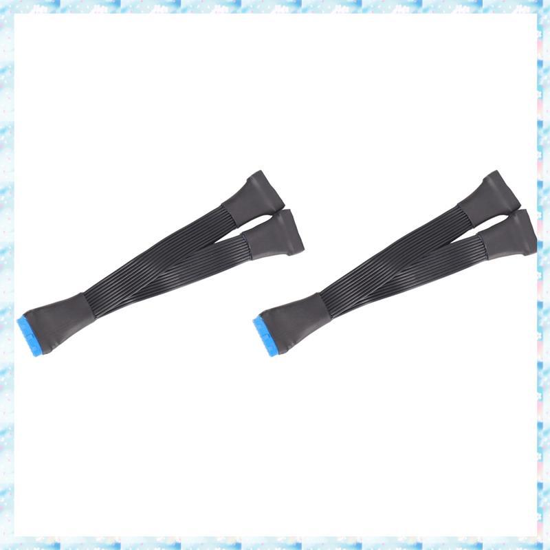[RQMU] 2X เมนบอร์ดเมนบอร์ด USB3.0 19Pin 20Pin 19-Pin 20-Pin 1 ถึง 2 สายขยายพลังงาน 12 ซม.