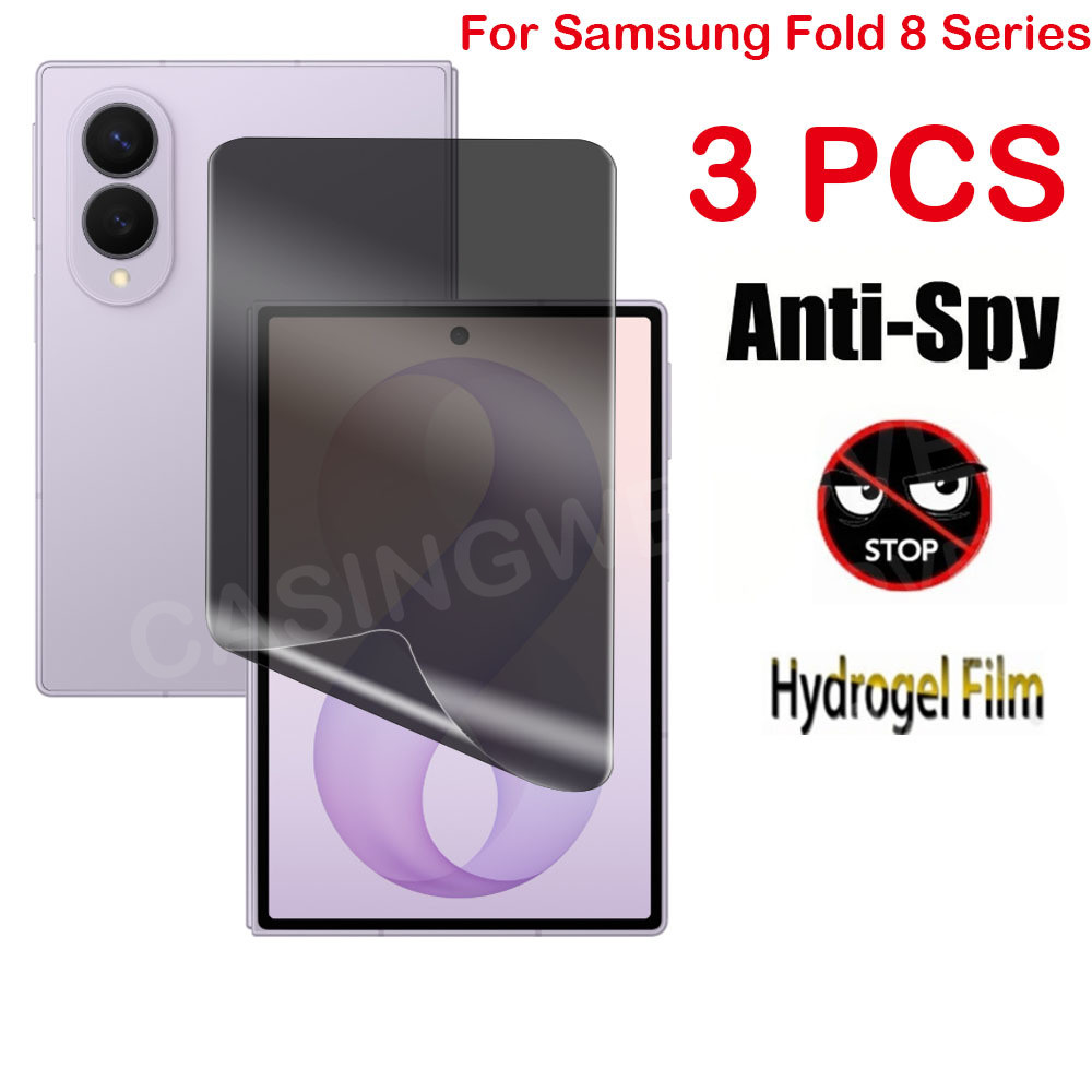ตัวป้องกันหน้าจอสําหรับ ﻿Samsung Galaxy Z Fold 8 Ultra 5G 2026 Fold Flip 8 7 6 5 Ultra Fold8/7/6 Flip8 Flip7 FE Privacy Hydrogel Film Anti-Spy Full Cover ฟิล์มกันรอยหน้าจอ