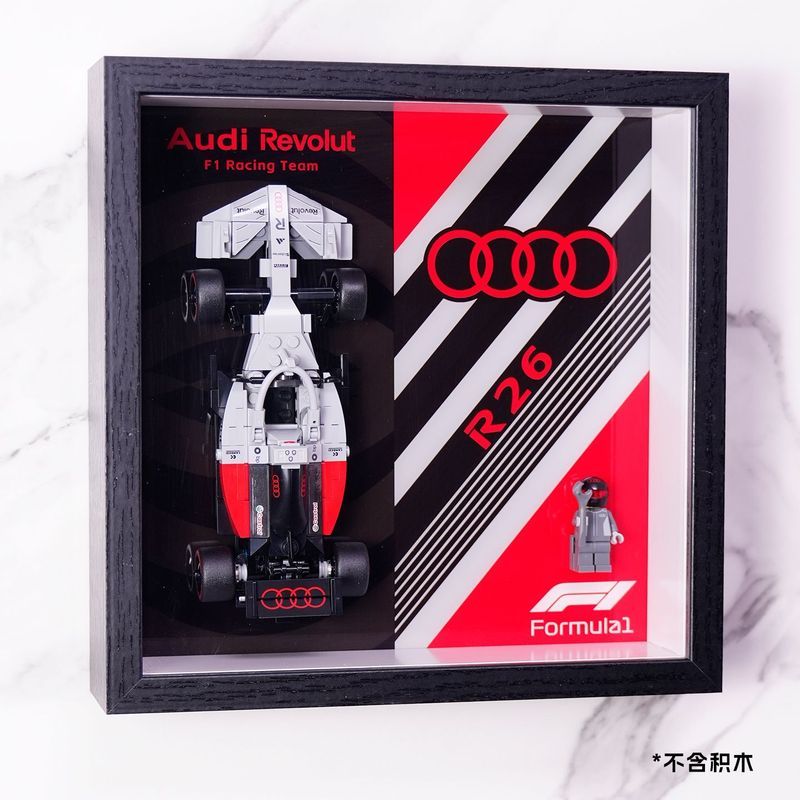เหมาะสําหรับ Lego speed77259 Audi F1 Fleet R26 กล่องแสดง Building Block Wall ป้องกันฝุ่นกรอบรูป n