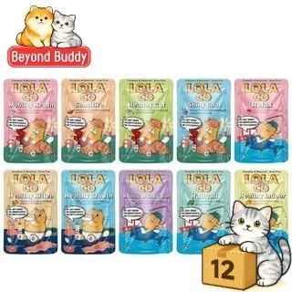 ( ยกโหล 12 ซอง ) Lola & Co Complete & Balance โลล่า แอนด์ โค เปียกแมว สารอาหารครบ มีทั้งหมด 10 สูตร