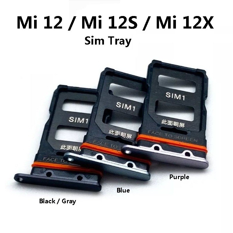 XM Mi 12 / Mi 12X / Mi 12s SimTray ถาดซิมผู้ถือบัตร SimCard Slot สําหรับเปลี่ยน Mi12 Mi12S Mi12X