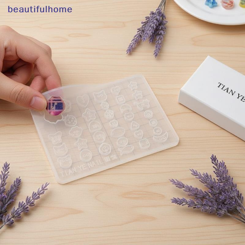 [ใหม่] 3D Nail Art ซิลิโคน Mould Soft Non-Sti Nail Charm ทําเครื่องมือสําหรับผู้หญิง Home DIY เล็บเล็บ Creation [TH]