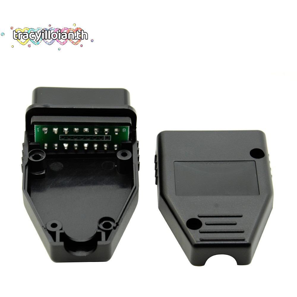 TRACYILLOIAN OBD2 Connector อุปกรณ์ในรถยนต์ Universal อะไหล่ทดแทน OBD ปลั๊กตัวผู้