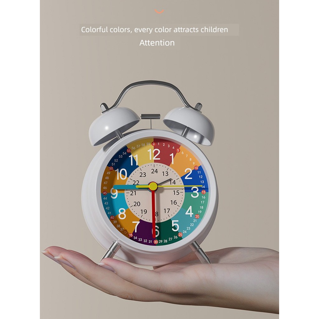 นาฬิกาปลุก alarm clock นักเรียนชั้นประถมศึกษาจดจํานาฬิกาโลหะ Ringtone ใหญ่ Ringtone นาฬิกาปลุกโลหะเด