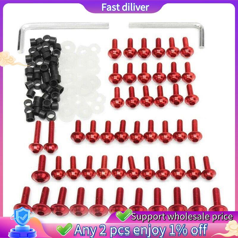 158PCS Universal รถจักรยานยนต์ Fairing สกรูถั่วชุด Moto Body Work Bolts สําหรับ YZF R1 R6 R3 2004- 2