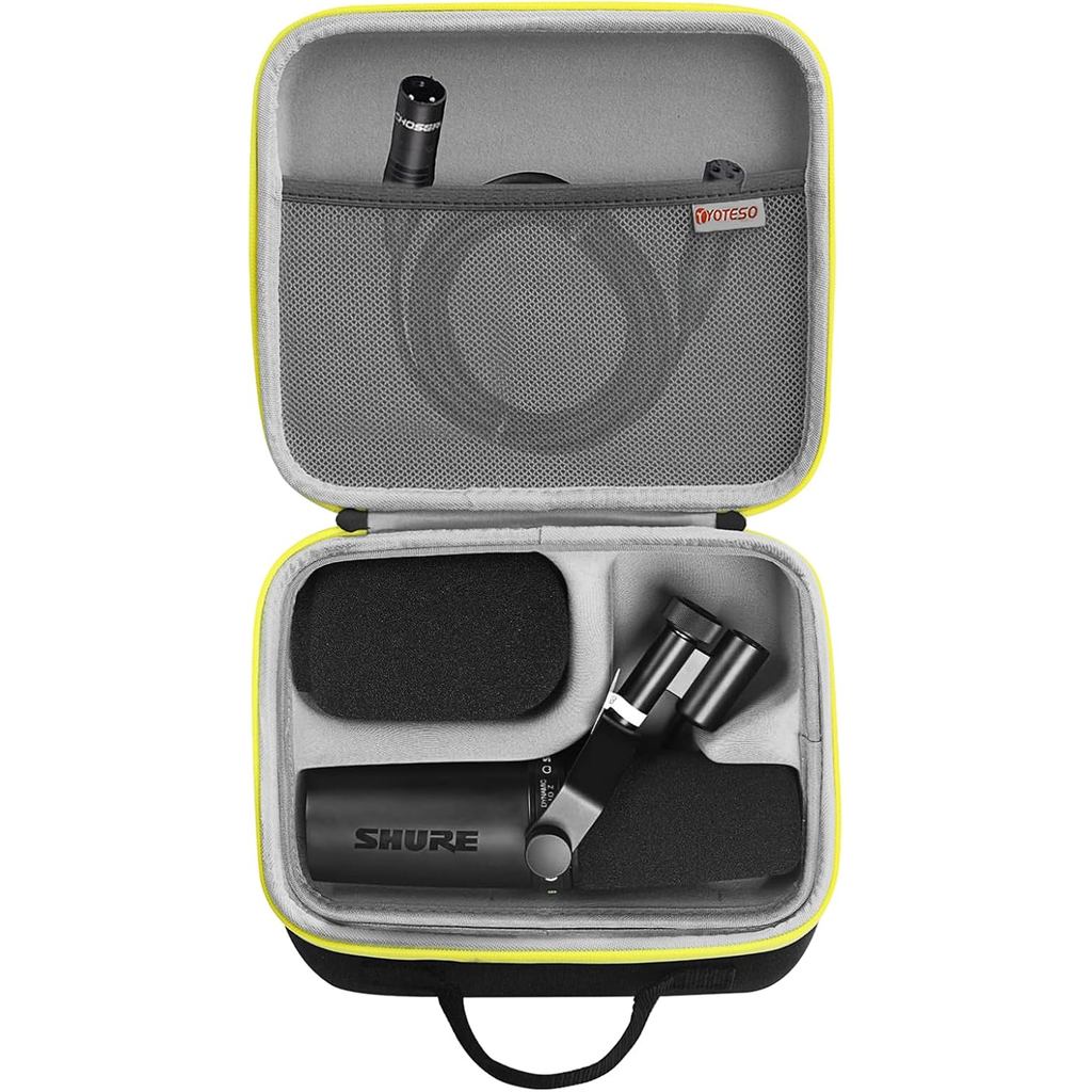 Hard Carrying Case ใช้งานร่วมกับ Shure SM7dB/MV7 SM7B Vocal Dynamic ไมโครโฟนสําหรับ Hard EVA วัสดุสํ