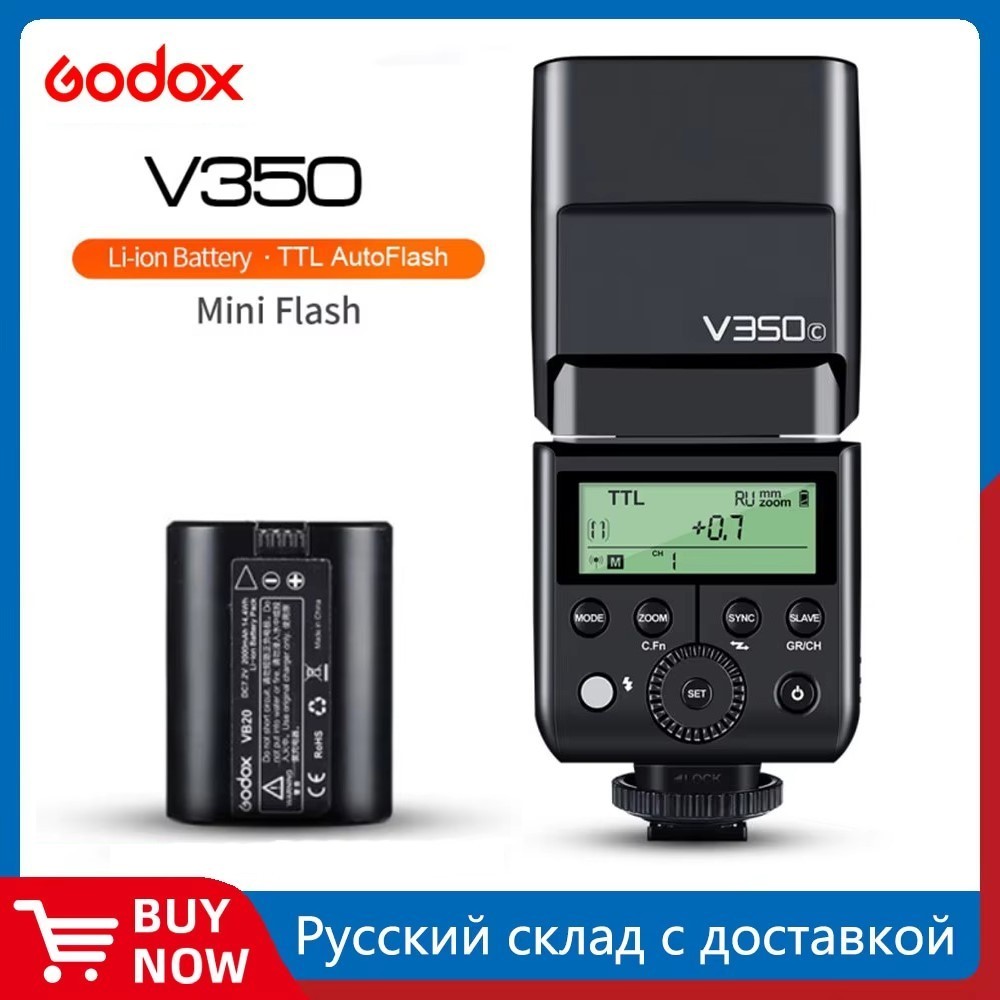 Godox V350C V350N V350S V350F V350O TTL HSS กล้อง Speedlite แฟลชแบตเตอรี่ลิเธียมในตัวสําหรับ Canon N