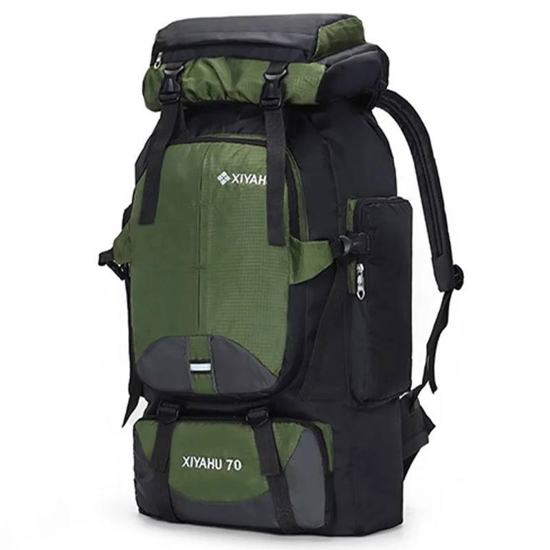 กระเป๋าเป้สะพายหลังเดินป่า 70L Oxford ขนาดใหญ่ Rucksack สําหรับ Travelling Camping การล่าสัตว์กระเป๋