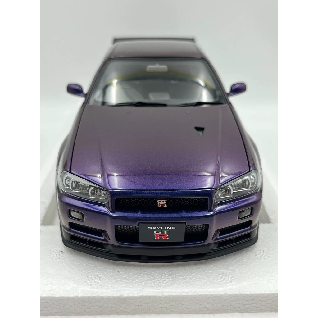 AUTOart AUTOart 1/18 Nissan SKYLINE GT-R (R34) V-SPEC II W/BBS LM WHEELS (สีม่วงมิดไนท์) วัสดุพลาสติ