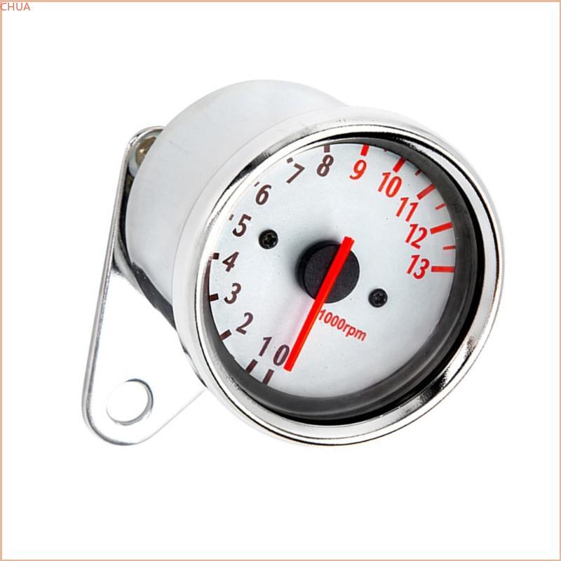 Chua 13000RPM Counter Motorcycle Tachometer Tacho Gauge อุปกรณ์มอเตอร์ไซค์