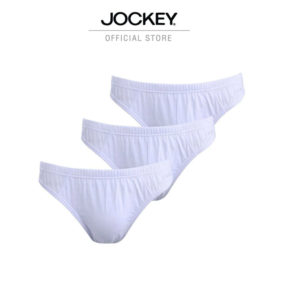JOCKEY UNDERWEAR กางเกงในชาย ELANCE BIKINI X3 รุ่น KU 6099 BIKINI สีขาว
