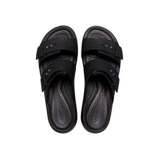 CROCS รองเท้าแตะผู้หญิง BROOKLYN BUCKLE LOW WEDGE รุ่น 207431001 - BLACK