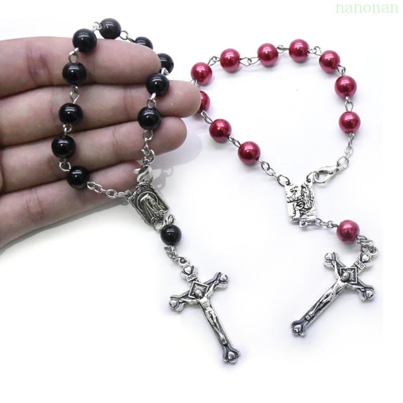 Nan 8mm Pearl Finger Rosary Party Favor Baptism Rosary Finger Baptism Rosary