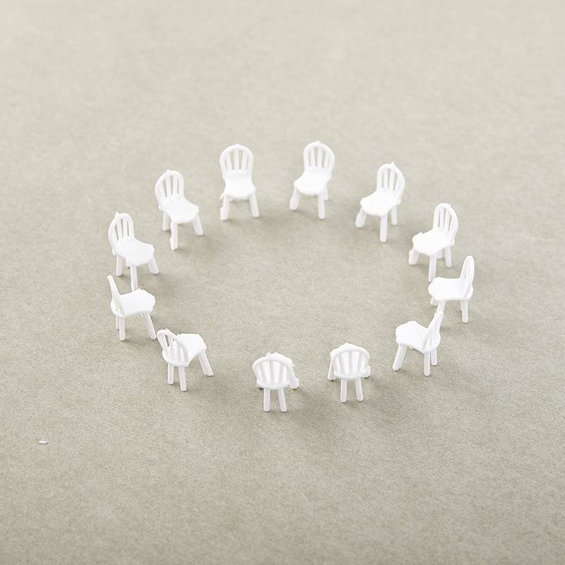 LETH 8/10 ชิ้น 1:75 Scale Dinning Miniature เก้าอี้มินิตุ๊กตาเฟอร์นิเจอร์ Decor Vary