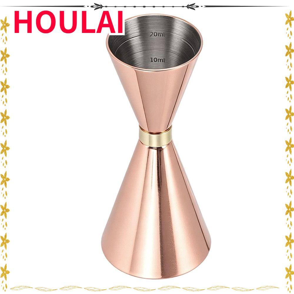 HULAI วัด Jigger การวัดสแตนเลสภายใน Double Cocktail Jigger บาร์เจาะหรูหรา