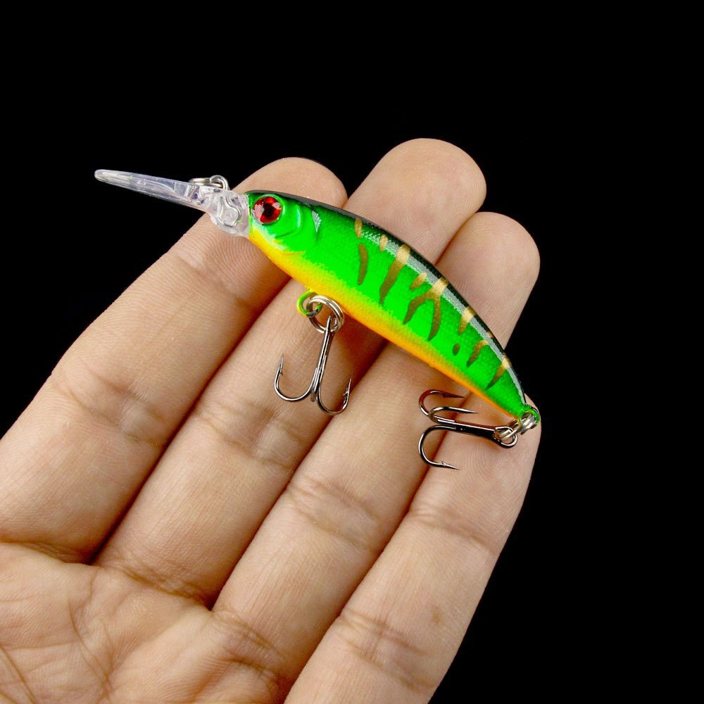 HENGJIA 7 ซม./5.4g 1/5PCS ยอดนิยมลิ้นยาว Lure Minnow Tomb Raider Sinking เหยื่อปลาสมจริงยาว Cast ตกป