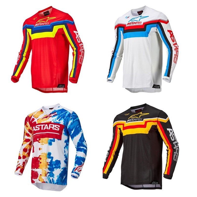 ALPINESTARS 2026 จุด อัลไพน์สตาร์ ชุดสูทแขนยาวรถจักรยานยนต์ออฟโรด 5 สีสําหรับผู้ชาย, ขี่จักรยานบนถนน, แข่งจักรยานเสือภูเขา