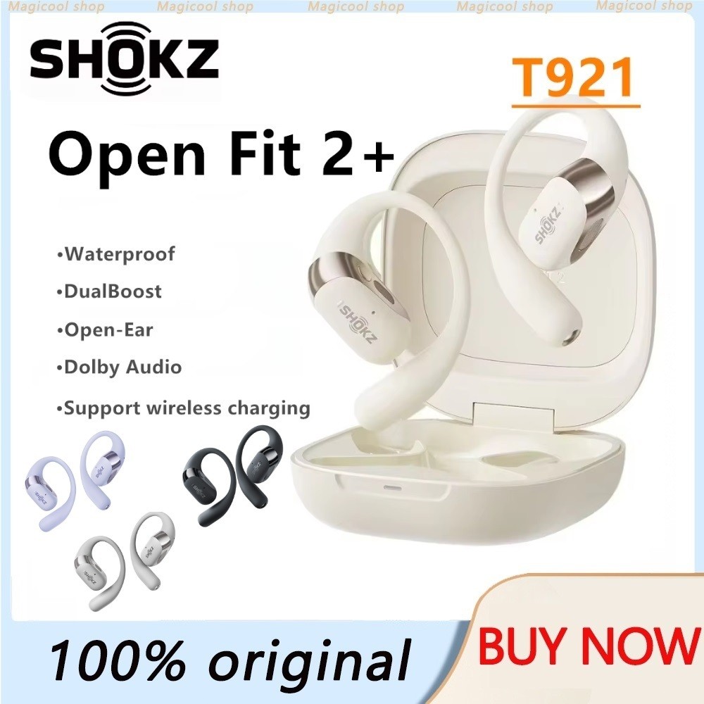 Shokz OpenFit 2+ Earphones T921 Open Ear Wireless Bluetooth 5.4 Headphones Call Noise Reduction OWS 