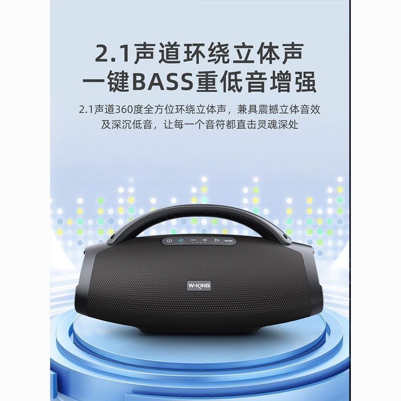 W-King W-King) D20 Portable Outdoor Portable K-Song Bluetooth Audio Strap One-Shoulder Messenger Sub