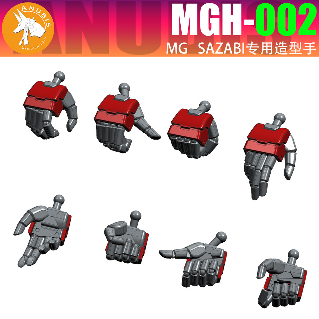 จัดส่งฟรี Anubis MGH-002 MG SAZABI Kaza SAZABI การสร้างแบบจําลอง Hand Parts