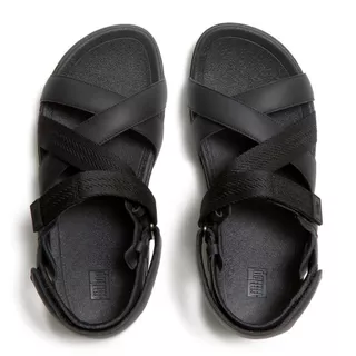 FITFLOP ADONIS ADJ.L/WEBBING B/STRAP รองเท้าแตะแบบรัดส้นผู้ชาย รุ่น A0A-090 สี BLACK