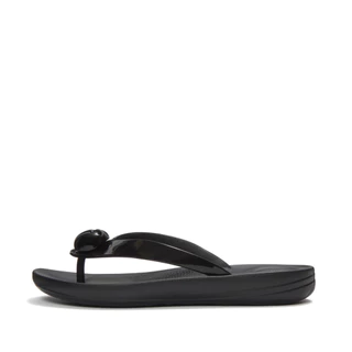FITFLOP IQUSHION GLOSSY-BUTTON FF รองเท้าแตะผู้หญิง รุ่น A6O-001 สี BLACK