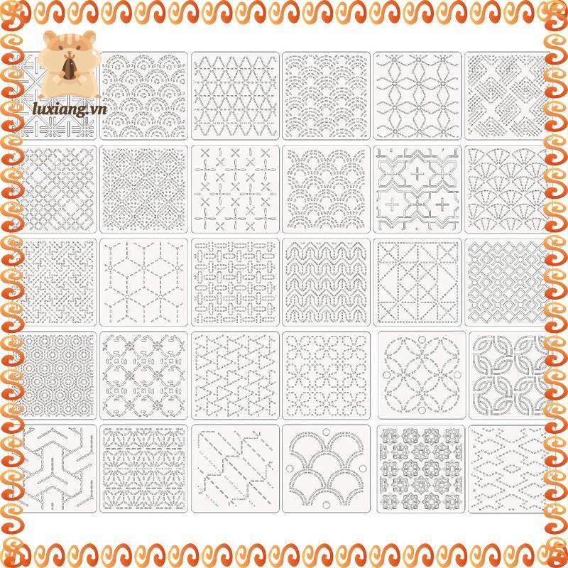 Spike Template Stencil 4.7 X 4.7 นิ้ว 30 ชิ้นรูปแบบเรขาคณิตพลาสติกสําหรับ Quilting และโครงการเย็บปัก