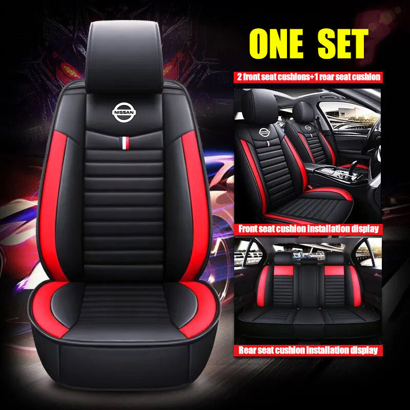 รถที่นั่ง Cushion3D หนัง PU รถยนต์สําหรับ Nissan Navara Terra Leaf Mrach หมายเหตุ GT-R 370Z Patrol S
