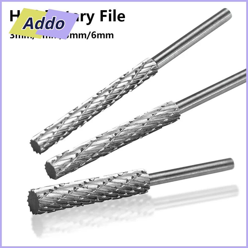 ADDO.PH 1 ชิ้นหัวเจียร, Dual Slot 3/4/5/6 มม.โรตารี่แฟ้ม,ทนทาน HSS Finishing สว่านโลหะสําหรับ Root T