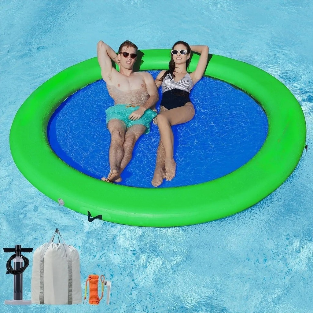 M5ML Original Water Hammock Floating Dock, Oceans,Accommodate หลายคน Inflatable Raft, Float Ring สํา
