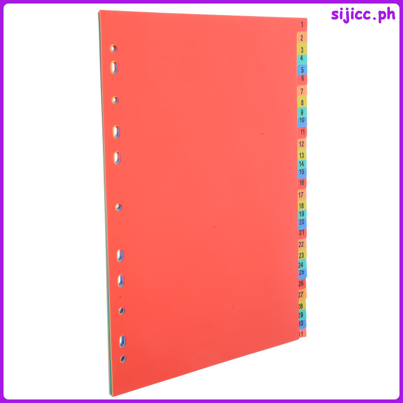 1 ชุดหลวม leaf Binder Divider กระดาษ Dividers Notepad พลาสติก Binder Dividers Notepad แท็บสีหน้าเครื