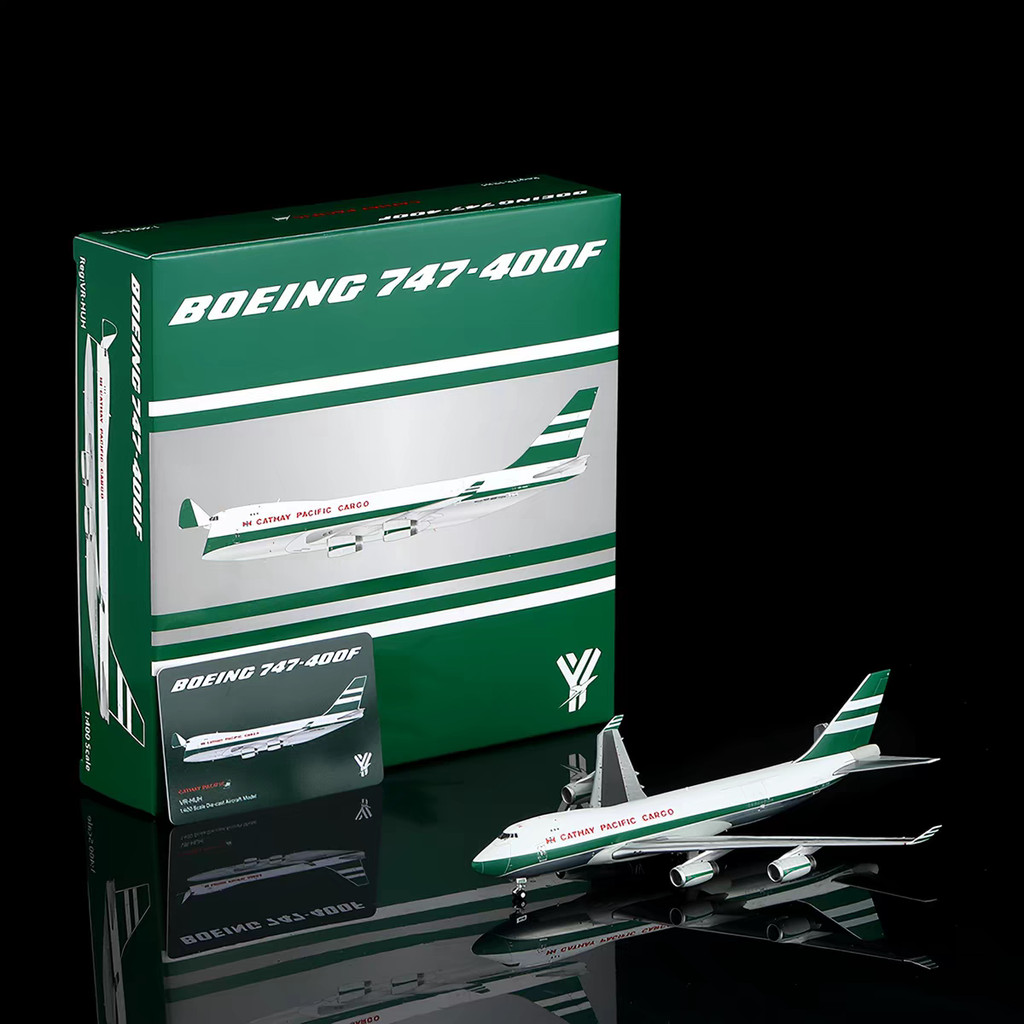 YY Wings 1: 400 Cathay Pacific Air Cargo Aircraft B747-400F VR-HUH โมเดลเครื่องบินโลหะผสม