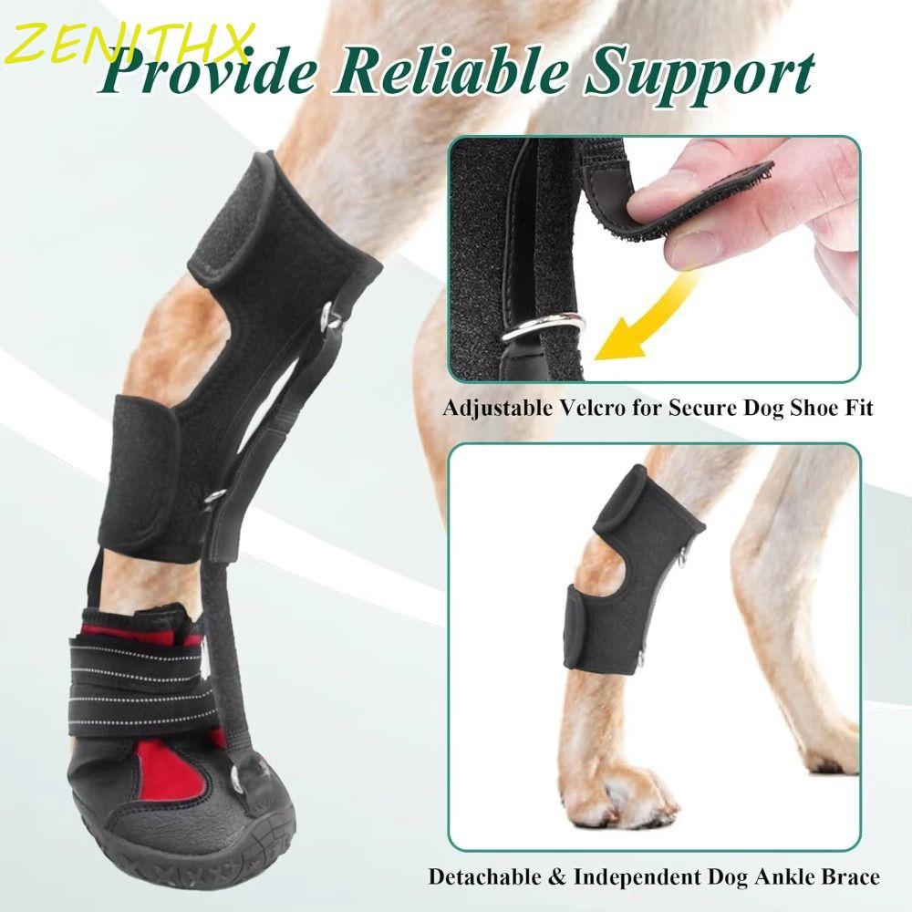 ZENITHX Corrective รองเท้าสุนัข,พร้อม Reel Breathable Drop Foot Brace สําหรับสุนัข, Anti Dirty Strap
