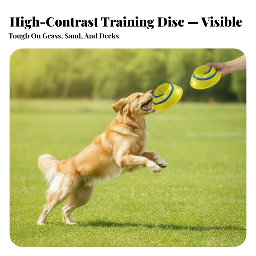 Flying Disc ของเล่นสุนัข Interactive Flying Disc Fretch ของเล่นใช้งานง่ายสําหรับสุนัขที่ใช้งานอยู่, 