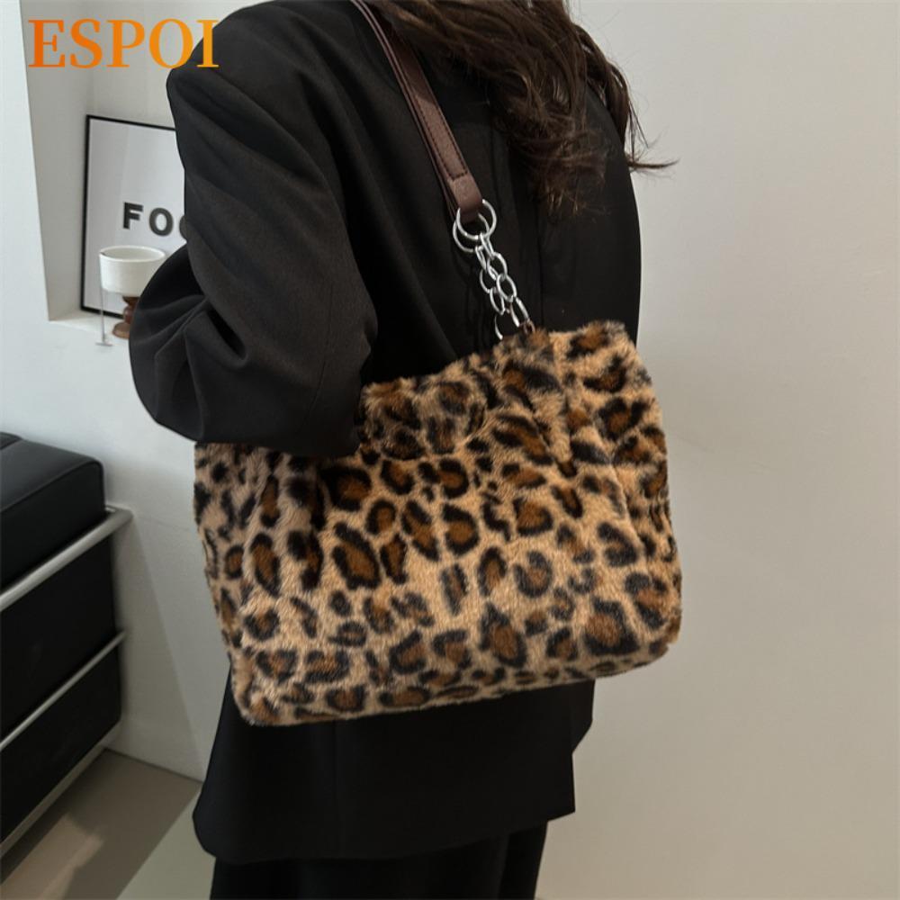 ESPOI Commuting Bag, Leopard Casual Leopard Print Shoulder Bag, Hot Sale Trend Underarm Bag Party