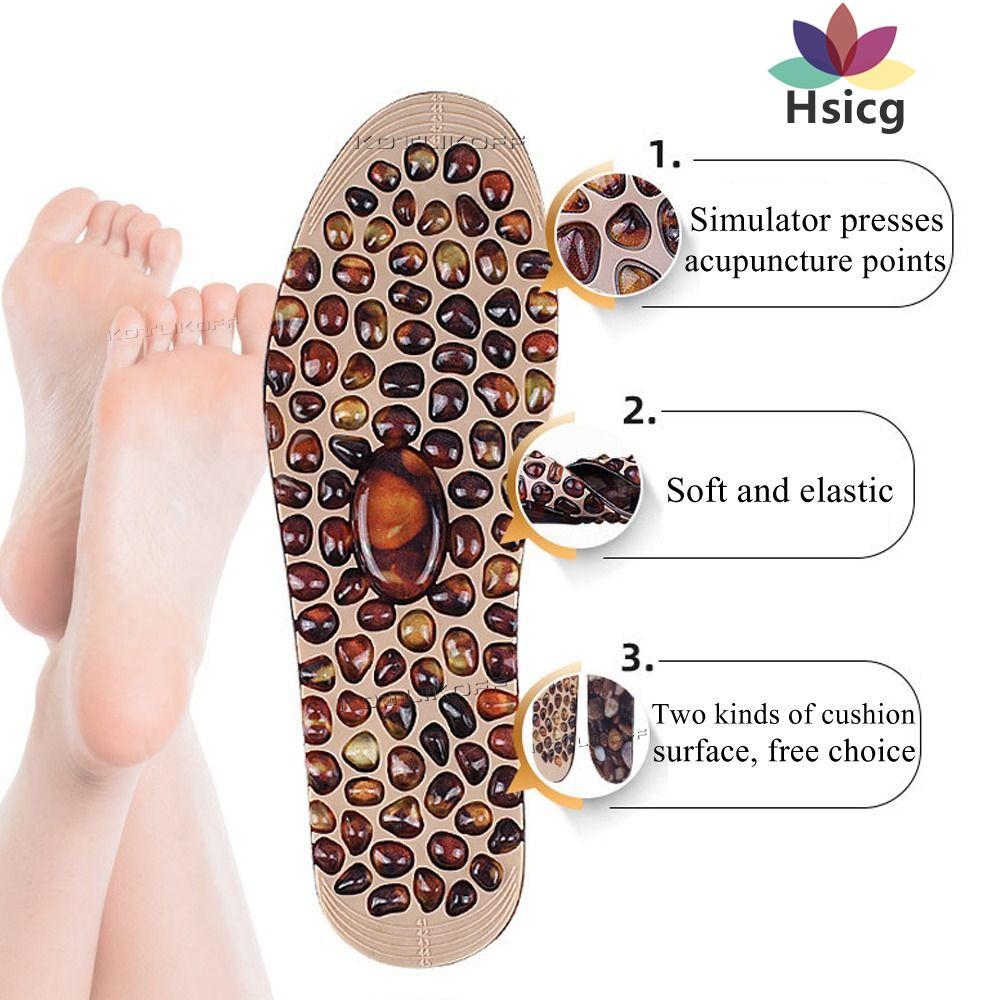 HSICG Shoes Insoles Cobblestone Therapy Walk Soft Rubber Feet Massage